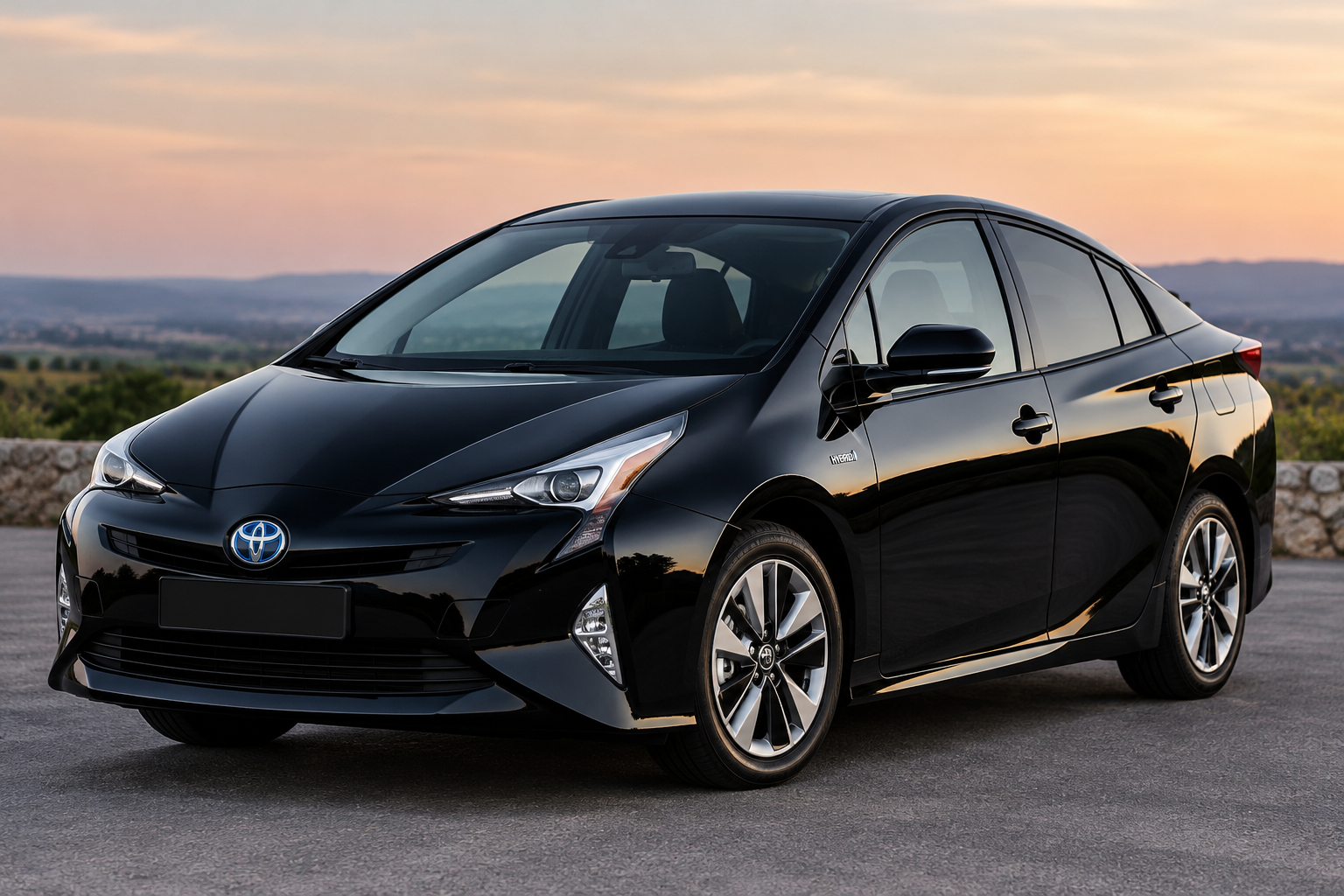 Black Toyota Prius for Weybridge Taxis